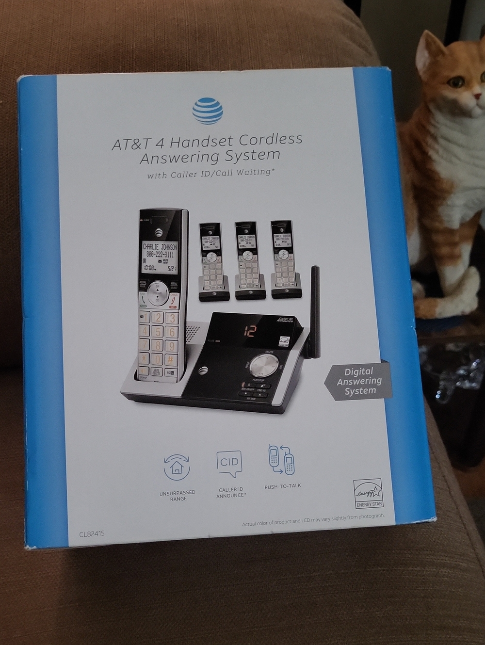 AT&T 4-Handset Cordless Answering System - Black/Silver